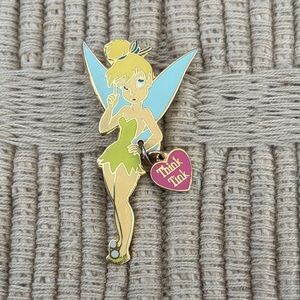 DISNEY 2003 Tinker Bell “Think Tink” Heart Dangle Pin